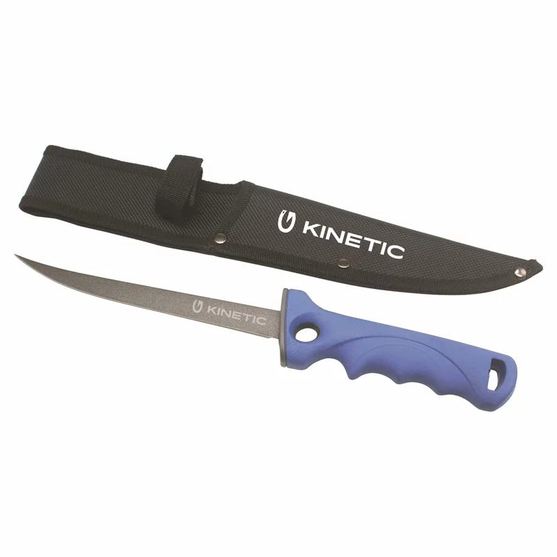 Kinetic Fillet Knife Soft Grip 7'' Blue/Black 3 Kinetic Fillet Knife Soft Grip 7'' Blue/Black